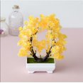 thumbnail image 1 of Bonsái simulado, planta en maceta, ciruelo en flor de amor, decoración del hogar, decoración de bonsái de simulación de escritorio, 1 of 6