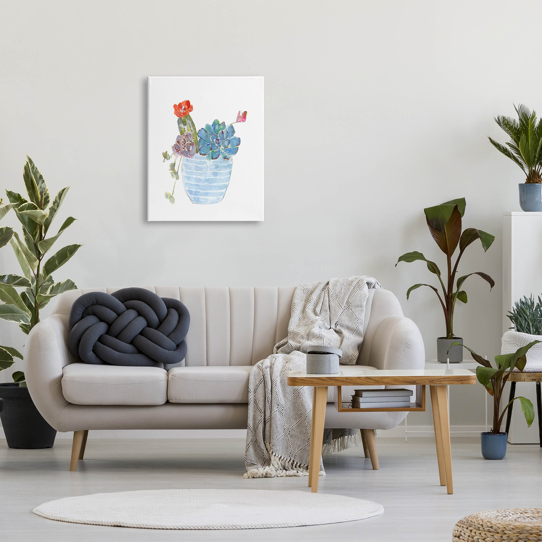 Stupell Industries Cactus Succulent Planter Graphic Art Gallery Wrapped Canvas Print Wall Art, Design by Sally Swatland