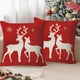 thumbnail image 4 of Funda de almohada de Navidad 17.71x17.71in | Funda de cojín de tiro de vacaciones | Poliéster multicolor | Cremallera invisible | Decoración del hogar del sofá | Suave Duradero | Lavable | Paquete, 4 of 6