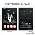 thumbnail image 3 of Puntoco Paquete de 24 uñas postizas cortas navideñas para pegar uñas postizas navideñas, uñas postizas de cobertura total con pegamento para uñas, 3 of 5