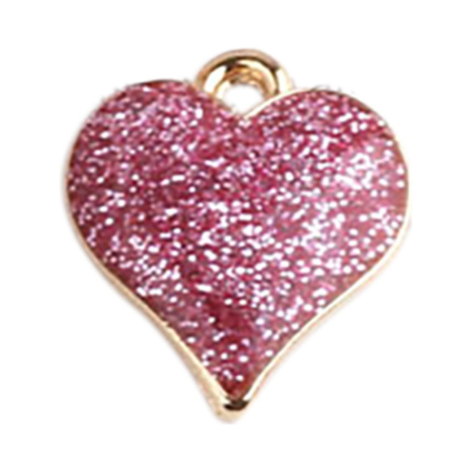  VOGUEKNOCK 30/45pcs Rhinestone Heart Charms for Jewelry Making  Pink Red Fuchsia Heart Charms for Valentines Day Necklace Bracelet Earring  Making DIY Jewelry Supply (45 hearts) (30 glitter style) : Arts, Crafts