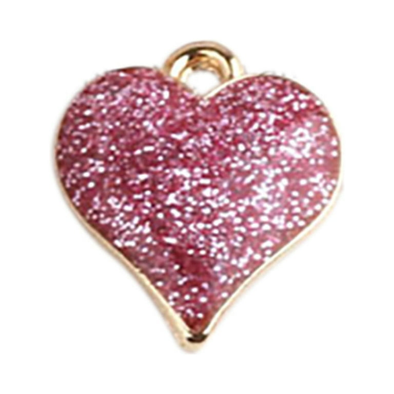 WNG Heart Shape Charms Bling Charms for Jewelry Making Valentine's Day DIY  Earring Bracelet Necklace