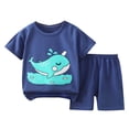 thumbnail image 1 of Zpanxa Ensembles d'Été pour Garçons Mode Décontractée Enfants Pyjama à Manches Courtes et Shorts Ensemble Deux Pièces 4 Ans, 1 of 3