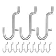 thumbnail image 1 of OULII 40Pcs Peg Board Hook Silver Stainless Steel for General Users 2.4x1.2x0.2in, 1 of 8