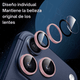thumbnail image 2 of Mica Aros Cámara Rosa Para iPhone 17 Pro/17 Pro Max, Protector de Lente Mica (Aros) compatible con iPhone 17 Pro/17 Pro Max - Vidrio Templado y Borde Rosa., 2 of 6