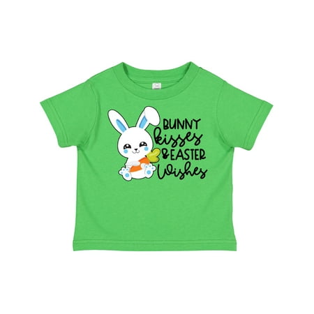 

Inktastic Easter Bunny Kisses and Easter Wishes in Blue Gift Toddler Boy or Toddler Girl T-Shirt