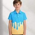 thumbnail image 2 of Shadoumai Classic Button Down Collar Shirt For Boys Summer Casual Wear With Refreshing Ice Print Design, 2 of 6