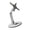 Base 175mm-Silver, variant on Foldable Double Arm Monitor Stand with AntiSlip Base and 3 Axises Adjustment for PCs TVs Display