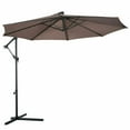 thumbnail image 3 of Gymax 10' Hanging Umbrella Outdoor Patio Market Banana Umbrella Offset Tan, 3 of 6