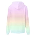 thumbnail image 4 of ShomPort Womens Oversized Sweatshirts Gradient Color Fleece Hoodies Long Sleeve Pullover with Pocket (White 63), 4 of 5