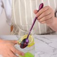 thumbnail image 2 of Iced Tea Spoon Set for 12 Coffee Spoon 7.9 -Inch Stainless Steel Spoon Set Ice Cream Spoon Long Spoon Dessert Spoon Milkshake Spoon-Purple, 2 of 7
