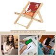 thumbnail image 3 of DEEPCRAFF Beach Chair Ornament Phone Bracket Wooden Home Decoration 1Set, 3 of 6