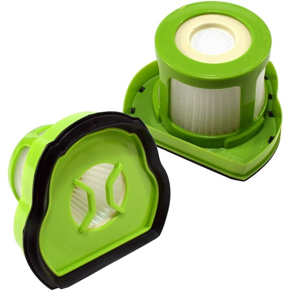 HQRP 2-pack Filter Set works with Bissell 1782 17823 Pet Hair Eraser Cordless Hand Vac Car Vacuum, parts # 1608653 & 1608654 Replacement