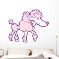 thumbnail image 1 of Cute Prancing Pink Poodle Wall Decal Sticker by Wallmonkeys Vinyl Peel and Stick Graphic for Girls (48 in W x 34 in H), 1 of 4