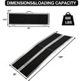 10FT Foldable Electric Wheelchair Ramp, Portable Metal Porch Scooter Ramps, Lightweight with