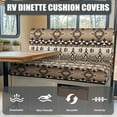 thumbnail image 4 of Uorisanigo RV Dinette Cushion Covers Stretch Brown Aztec Print Camper Cushion Slipcovers Washable Cushions Covers for Couches and Sofas Loveseat Sofa Chair Cover, Camper Accessories, 4 of 7