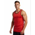 thumbnail image 2 of Allsense Men's Sleveeless Tank Top - Two-Tone Beach Shirt, Red/Black, Medium, 2 of 4