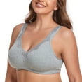 thumbnail image 2 of Women Full Coverage Non Padded Wirefree Plus Size Minimizer Cotton Bra 42DD, 2 of 8