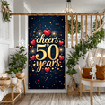 thumbnail image 3 of LUUFILx Cheers to 50 Years Backdrop Banner Party Decoration Photography Props Banner Backdrop Background Anniversary Celebration Event Supplies, 3 of 7