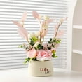 thumbnail image 4 of Cameland Simulation Flower Set Ceramic Vase Simulation Pot Home Decoration Fake Flower Pot Fake Flowers Artificial Flowers, 4 of 6