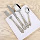 thumbnail image 5 of Cutlery set 4 pieces in gold stainless steel - Forks and spoons - Table knife - Nickel free - Silver, 5 of 5