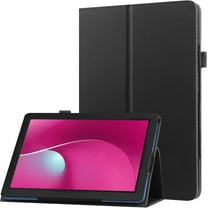 zukof Folio Stand Case for T-Mobile REVVL Tab 2 10.1 Inch Tablet 2025 - Lightweight Folding Slim PU Leather Protective Cover (Black)