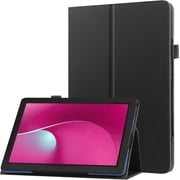 zukof Folio Stand Case for T-Mobile REVVL Tab 2 10.1 Inch Tablet 2025 - Lightweight Folding Slim PU Leather Protective Cover (Black)