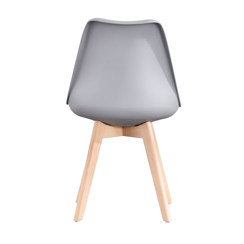 Private Jungle Dining Chair, Mid Century Modern DSW Side Chair with Wood Legs, Assembled Leisure Chair Suitable for Dining Room Living Room Office Bedroom, Set of 4, Gray Private Jungle Dining Chair, Mid Century Modern DSW Side Chair with Wood Legs, Assembled Leisure Chair Suitable for Dining Room Living Room Office Bedroom, Set of 4, Gray