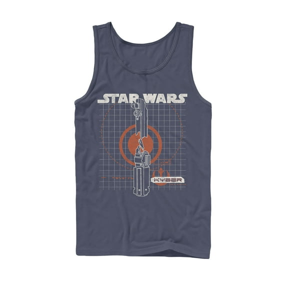 Men's Star Wars: The Rise of Skywalker Kyber Crystal  Tank Top Navy Blue X Large