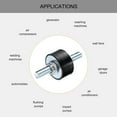 thumbnail image 4 of 4pcs M8x23mm Thread Studs Rubber Shock Zinc Plated 30x15mm Male 8pcs M8 Lock Nuts, 4 of 6