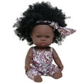 thumbnail image 2 of Baby Cute Curly Hair Sport Boys Black Baby Toy Doll Kids Gift Hooded With Cloth, 2 of 3