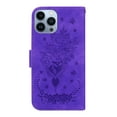 thumbnail image 2 of Allytech iPhone 14 Pro Max Case Wallet, PU Leather Slim Fit Floral Butterfly Stand Cards Slots Wallet Case Cover for Apple iPhone 14 Pro Max 6.7" - Purple, 2 of 6