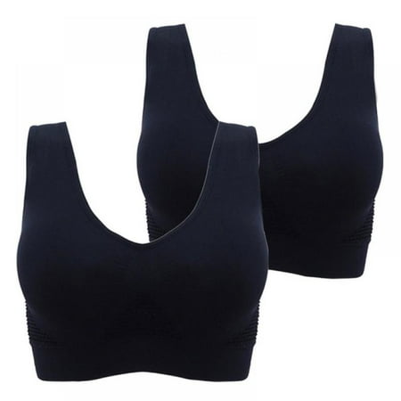 

2pcs Sports Bra U-shaped Bra Summer Cool Bra Women Athletic Underwear Fitness Vest Bra Seamless Padded Bra Full Cup Bra Wire Free Bra