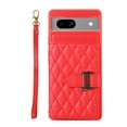 thumbnail image 2 of Case for Google Pixel 7 Pro, Detachable Crossbody Strap & Lanyard Wallet Case with Card Slots, 360° Stand Ring Kickstand Flip PU Leather Protective Cover for Google Pixel 7 Pro, Red, 2 of 9