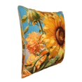 thumbnail image 2 of Haiem Sunflower Blue Sky Print Velvet Soft Solid Decorative Square Throw Pillow Covers Set with Elegant Piping Christmas Cushion Case for Sofa Bedroom Car-20"x20", 2 of 8