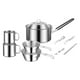 thumbnail image 4 of Juego de ollas plegables para camping con tapa, vajilla plegable, utensilios de cocina 10 piezas, 4 of 9