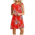 thumbnail image 1 of Fankiway Robe Imprimée pour Femmes Mode Décontractée Sans Manches Robe d'Été pour Femmes Liquidation Robes pour Femmes Grande Taille Liquidation, 1 of 5