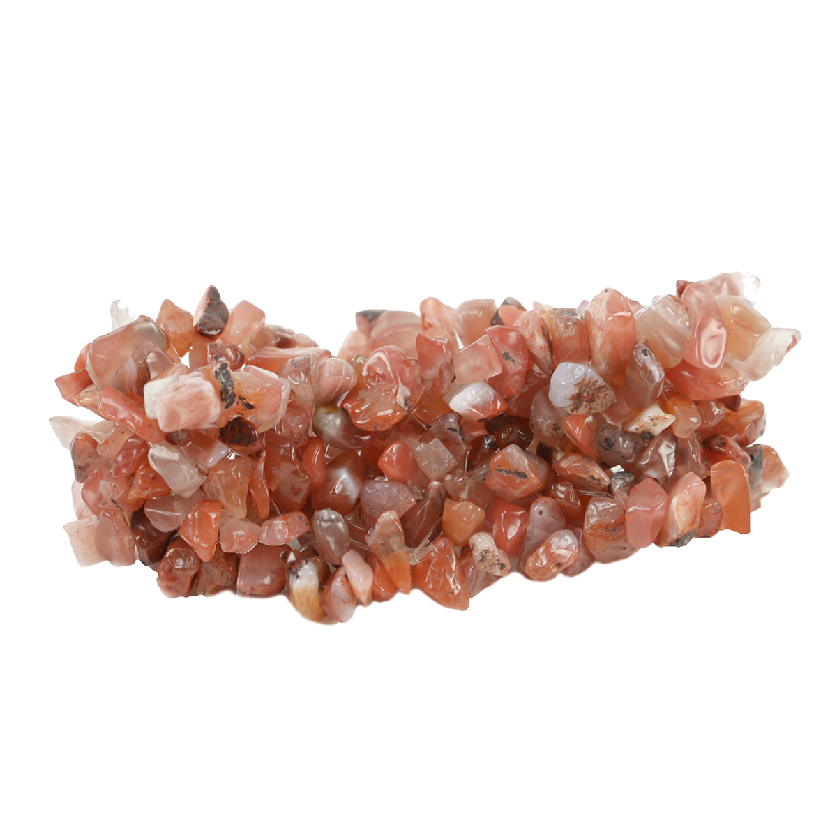 6 Strand Natural Carnelian Gemstone Beaded Fashion Bracelet Red Reiki Stone Jewelry