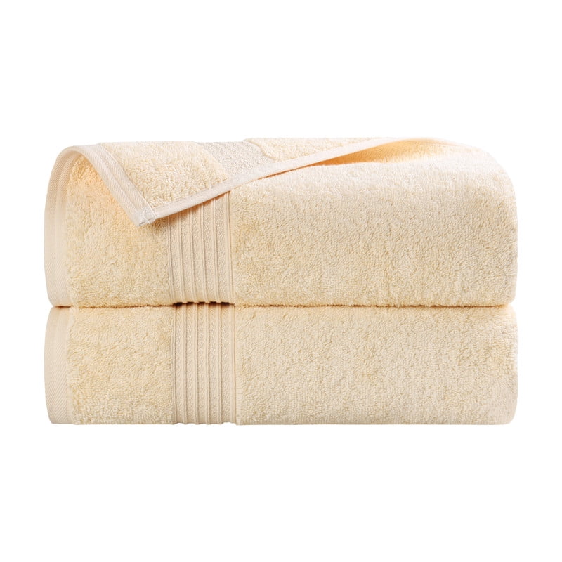 Superior Egyptian Cotton Absorbent Canary Bath Towel Set of 2