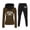 Coffee, variant on Womens Outfit Sets Hooded Jogging Ny Print Long Sleeve Sweatshirt Pants Sports Green Womens Fall Activewear ,size M