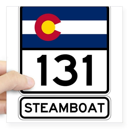 CafePress - Steamboat Springs The Best Powder On Earth! Stic - Square Sticker 3
