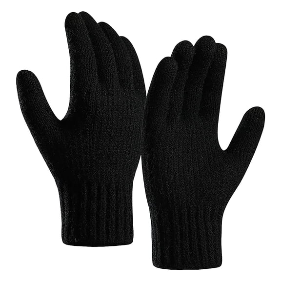 Winter Gloves Made of Knitted with Additional Padding And Thickening. Touchscreen Gloves.