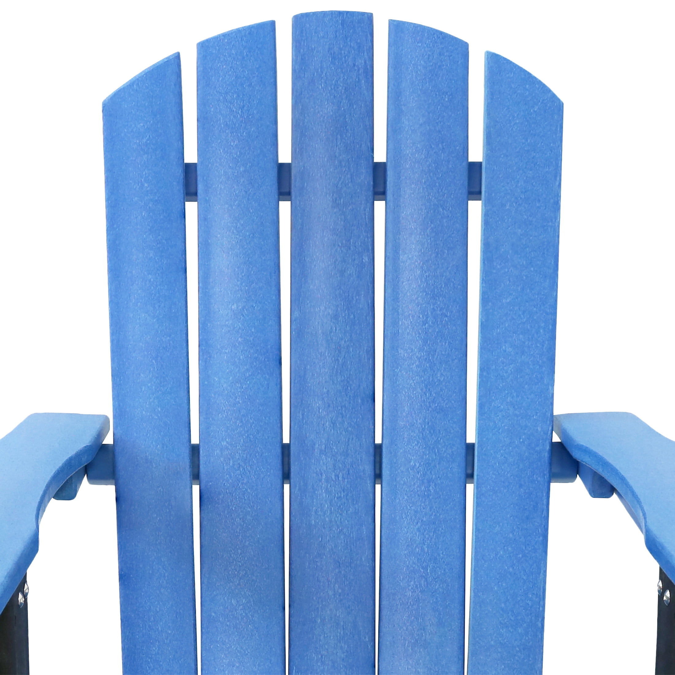 Sunnydaze HDPE Adirondack Chair - Set of 2, Blue/Black