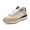 Tan/black, variant on Cushionaire Kicks Fashion Sneakers for Women - Lightweight Non-Slip Lace Up Spring Shoes with Memory Foam Insole and Tread Outsole