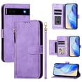 thumbnail image 3 of Funda para Google Pixel 6A 5G Cartera de Mano con Cremallera y Correa Cruzada Desmontable, 3 of 5