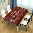 thumbnail image 7 of SKYSONIC Christmas Snowflake Tablecloth Waterproof Washable Polyester Square Table Cover Durable Tablecloth for Kitchen Dining Table Party Decor (60 X 90 Inch), 7 of 7
