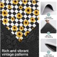 thumbnail image 3 of Black White Checker Sunflower Pattern Kitchen Rugs Sets Of 3,Kitchen Runner Rugs Non Skid Washable,Decorative Kitchen Floor Mats for Kitchen,Sink,Laundry,17"x30"+ 17"x47" + 17"x59", 3 of 6