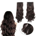 thumbnail image 2 of Beauos Clearance Hair Extensions 20inch Synthetic Curly Wavy Natural Blonde Thick Clip in Stylish Fasionable Fabulous Hair Piece 6 Pieces for Women, Wigs for Women Clearance Sale, 1X Wig, 2 of 7
