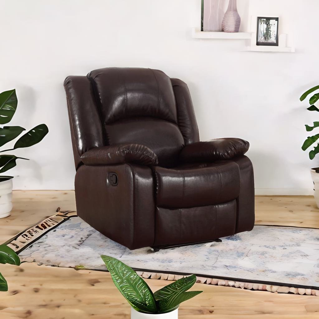 Leonel Signature Bonded Leather Glider Recliner, Multiple Colors - image 2 of 8