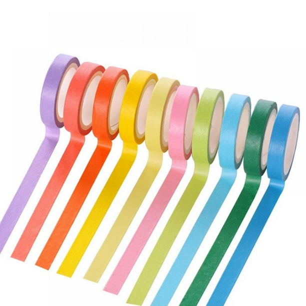 MEROTABLE Colored Masking Tape 10 Rolls Craft Tape Color Painters Tape